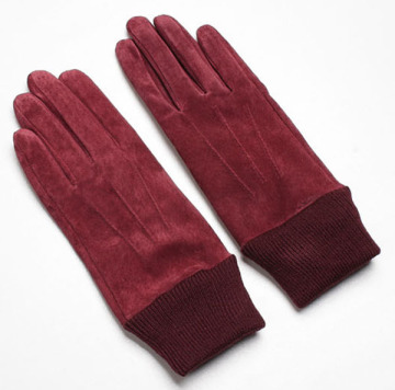 Ladies Fashion Pigskin Suede Leather Gloves