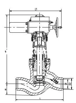 Grey Cast Iron Electric Valve Actuator, Check Value J61y-32