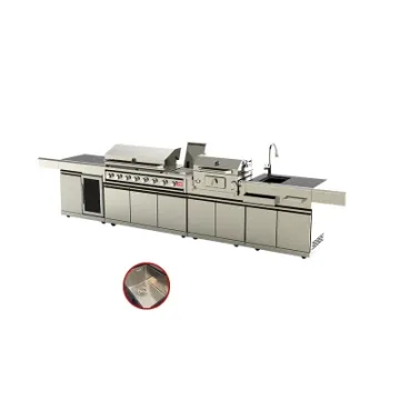 Modern Simplicity Barbecue Gas Grill Outdoor Kitchen Cabinet for Restaurant