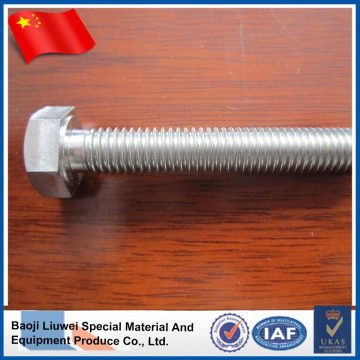 HIGH QUALITY AND LOW PRICE DIN933 TITANIUM HEXAGON HEAD BOLTS