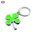 Metal personalized real four leaf clover keychain