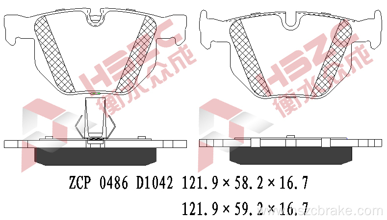 FMSI D1042 ceramic brake pad for BMW