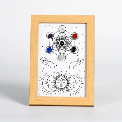 Wholesale Metatron Crystal Sun and Moon Bee Photo Frame