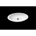 Fregadero de baño de resina fundida WB008-Oval-blanco