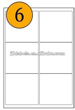 A4 laser label,6 Labels per A4 sheet, L7166--99.1mm x 93.7mm