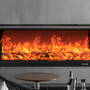 Multicolored 2D 800mm American Modern Style Electric Fireplace with Realistic Flames and Colorful Lights