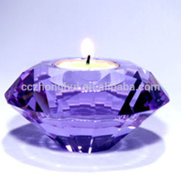 2016 wholesale transparent crystal candle holder for home decor