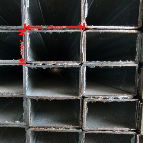 Langlebiges, verzinktes Vierkantrohr 27 x 47 x 1,8 mm