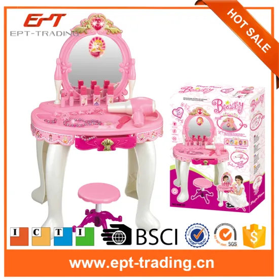Fashion beauty girl toy make up toy set plastic prentend dresser toy