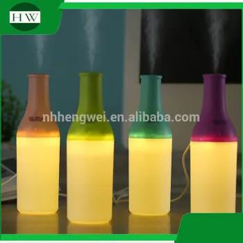wholesale creative home plastic mini usb water cool bottle aroma car ultrasonic aromatherapy mist air humidifier with led night