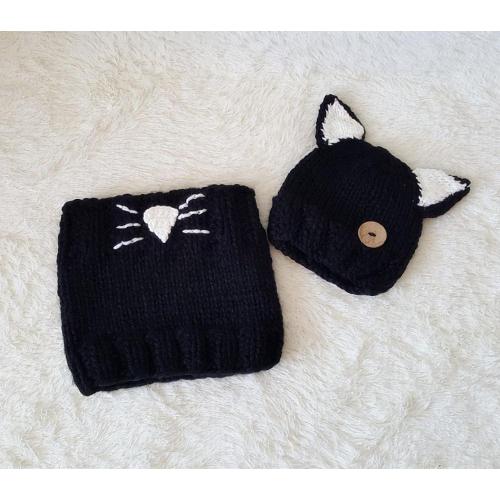 Gorro de traje infantil gorro de punto cálido tejido a mano