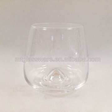 clear stemless tumbler whiskey wine glass