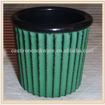 enamel & vegetable oil cast iron tea cup