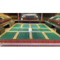 Piso esportivo de vinil com padrão de areia cristalina para badminton