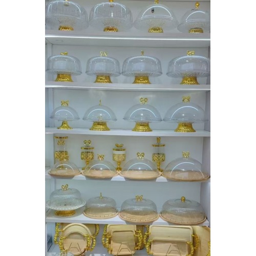 Stylish Handled Decorative Plastic Storage Tray for Food