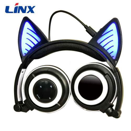 Handsfree On Ear Headphones Stereo Cat Headset