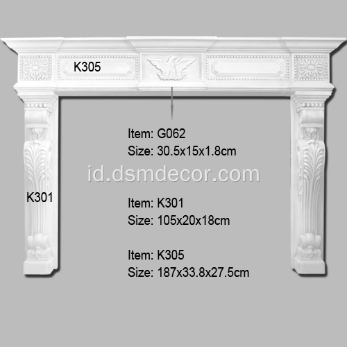 Mantel Perapian Dekoratif Busa PU