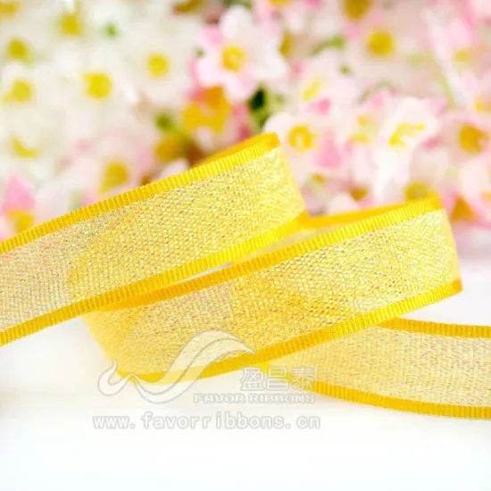 Wholesale Organza Ribbon With Metallic Sheer Ribbon For Wedding Accessories