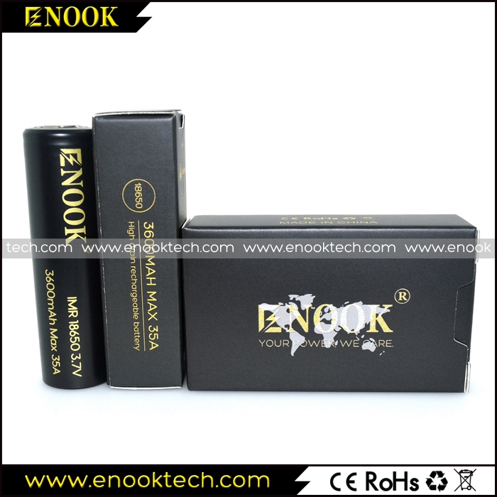 Enook 3600mah Rechargeable Battery 18650 Cell