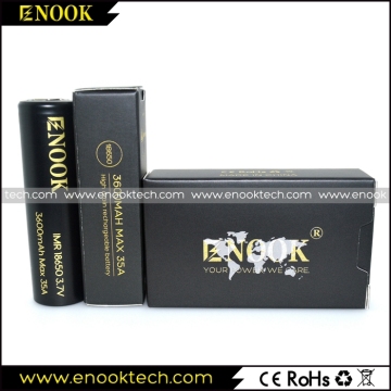 Enook 3600mAh 18650 rechargeable lithium polymer batteries