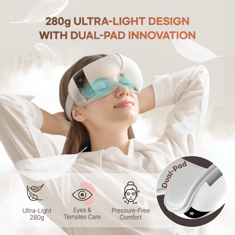 VitalCare Quiet Eye Massager, Heat & Cooling, Heated Eye Sleep Mask