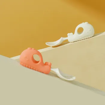 Eco-Friendly Toddler Baby Animal Fork And Spoon Set