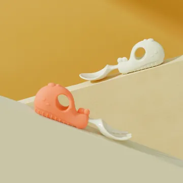 Eco-Friendly Toddler Baby Animal Fork And Spoon Set
