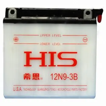 Motorcycle battery with conventional, dry- & wet-charged MF and GEL types