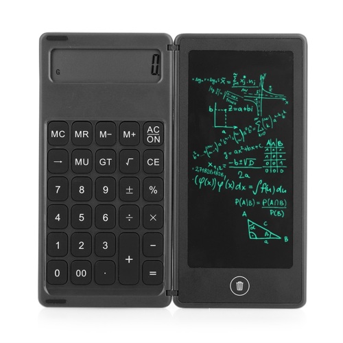 Multi-Function Black Calculator With Notepad