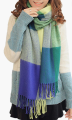 Bufanda de manta caliente a cuadros para bufandas largas de invierno