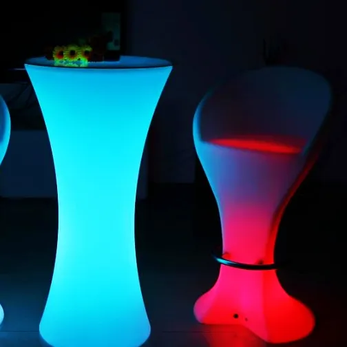 Led furniture wireless battery remote bar party LED Shinning cocktail table