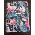 Notebook Watercolor Florals Cover, Large Blank Note Book - 120 Pages, Size 8.5" x 11" for Business and Home