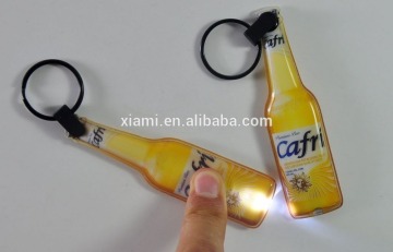2016 Cartoon silicone Soft pvc rubber led keychain