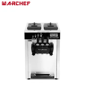 Stainless Steel Commercial 3 Flavor Soft Serve Ice Cream Machine