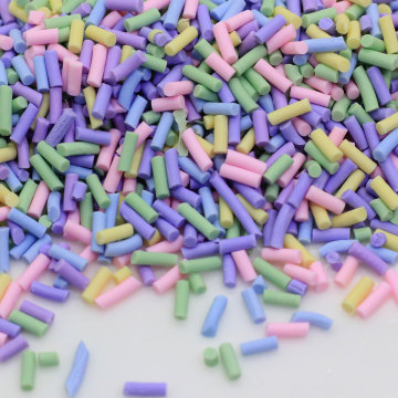 5 mm Coloful Candy Soft Clay Sugar Sprinkles για Diy Toy αξεσουάρ Slime Charm