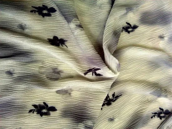 printed and pressure crepe