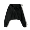 Damenzip -up -Hoodies Cropped Cardigan