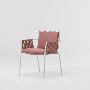 Aluminium Frame Rope Weave Patio Chairs for Outdoor Garden Furniture
