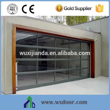 Automatic Phone Control Sectional Glazed Garage Door Full View Garage Door