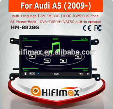 HIFIMAX 6.5'' Car DVD GPS For Audi A5 2009 Navigation System Bluetooth Phone-Book RDS IPOD USB HD1080P