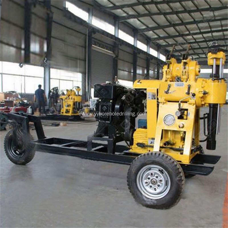 130m Trailer-Type Hydraulic Water Well Drilling Machine