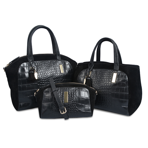 high quality crocodile skin pattern leather hand bag