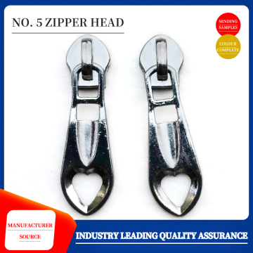 Heart shaped zipper head