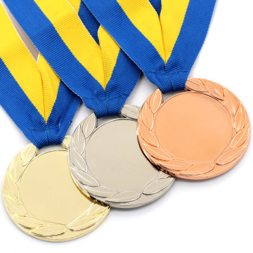 Medallas de premios de oro en blanco personalizado al por mayor