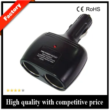 Car Sockets With Plugs Multi Port Car Cigarette Lighter Power Adapter 2 Way Socket
