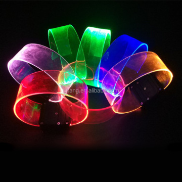 Wholesale TPU Sound-Activated LED Bracelets with Magnetic Movement and Custom Logo