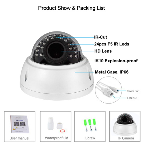 ODM OEM 4.0/5.0MP IR Dome IP Camera