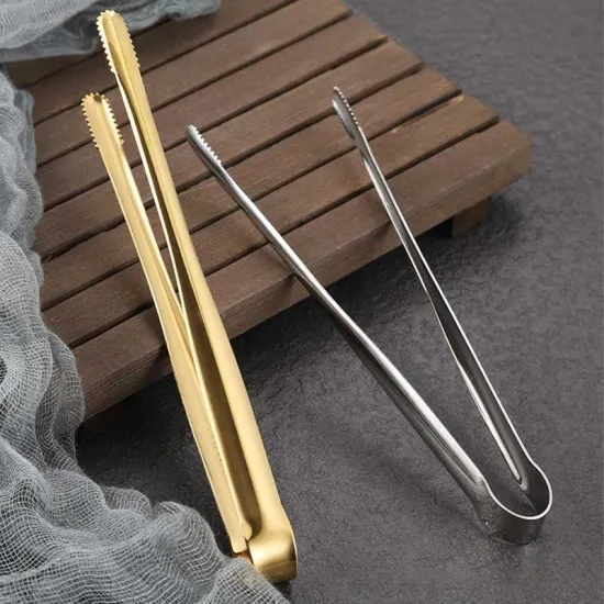 Korean Steak BBQ Tongs Stainless Steel Thick Clamp