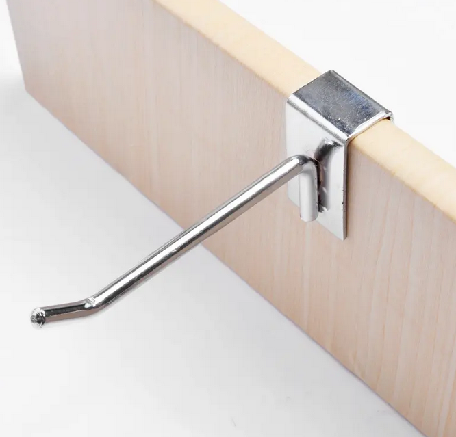 Shop Display Single Line Metal Chrome Hook