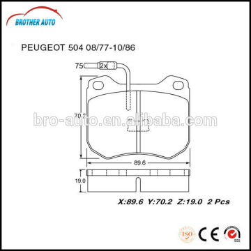 Durable good quality semimetal auto brake pad GDB173-D141 for Peugeot car
